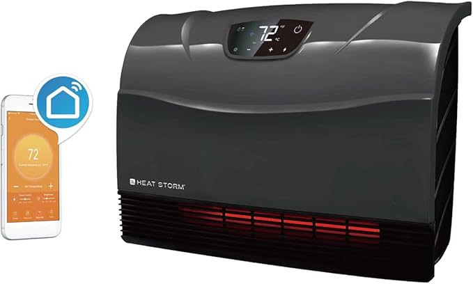NEW Touch Screen - 1500 Watt ~ Infrared Space Heater ~ Wall Mounted ~ Wifi Enabled Grey with WIFI | Amazon (US)
