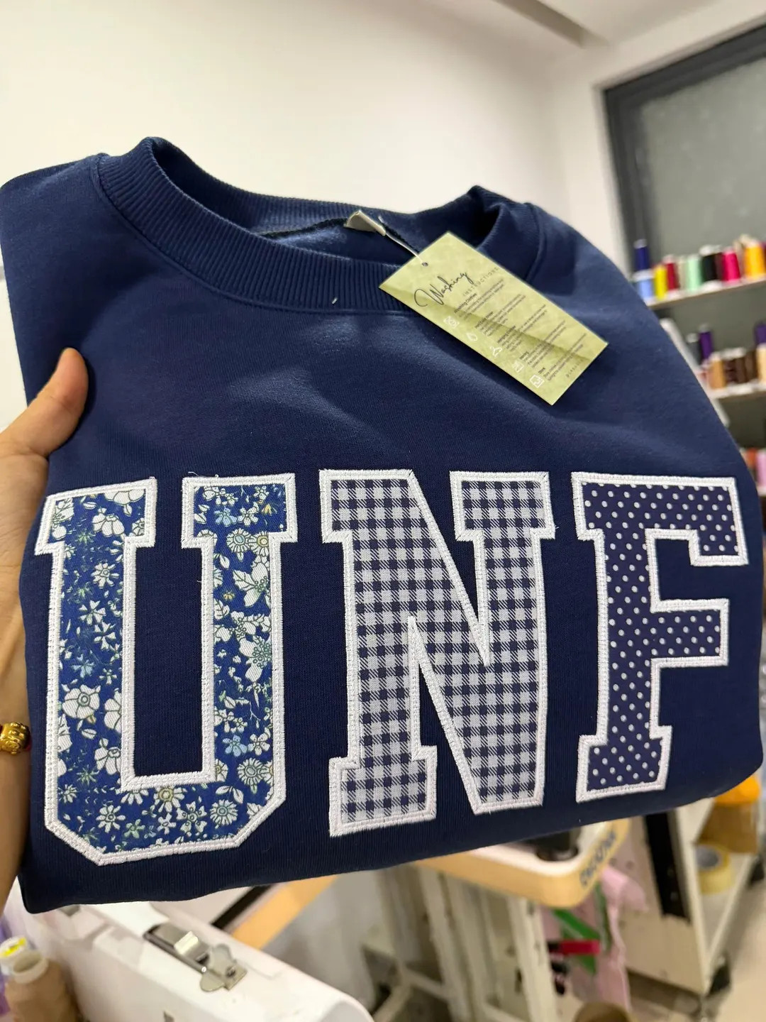 Custom Varsity Letter Sweatshirt, Applique Letter Crewneck, Custom College Initials Patchwork Emb... | Etsy (US)