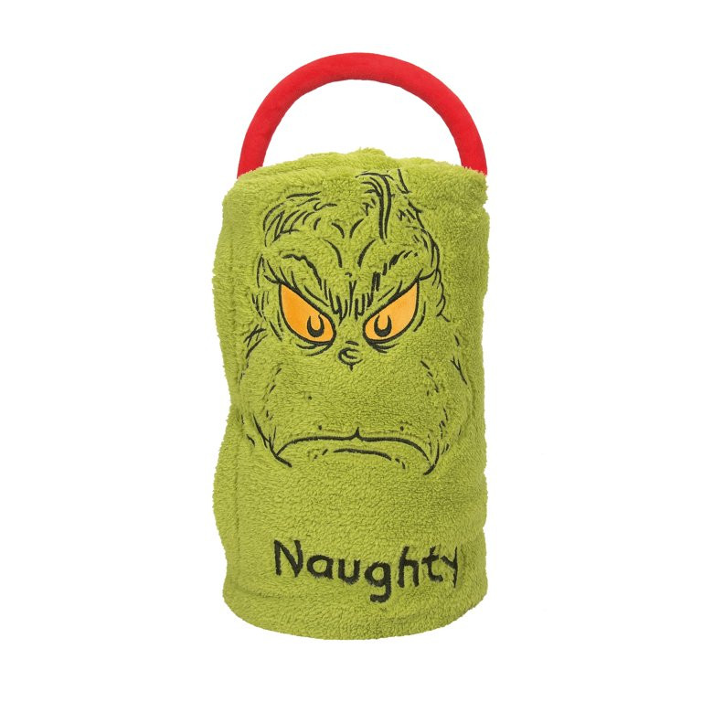 Department 56 Snowpinions Naughty Nice Grinch Throw Blanket, 60 Inch, Multicolor | Walmart (US)