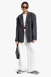 Extreme Lapel Oversized Open Blazer | boohoo (US & Canada)