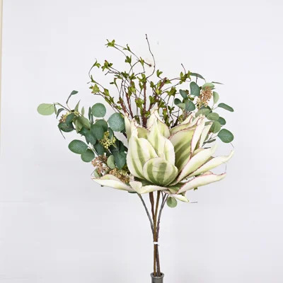 Artificial Farmhouse Greenery Foliage Leaves Long Stem Spring Summer Sprays For Vase Filler, Home Office Table Decoration | Wayfair North America