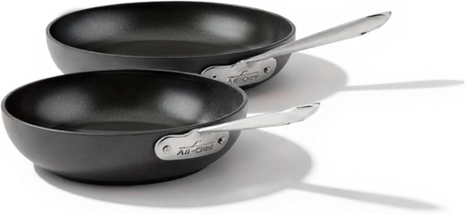 All-Clad HA1 Hard Anodized Non Stick Fry Pan Set 2 Piece, 8, 10 Inch, Induction, Oven Broiler Saf... | Amazon (US)
