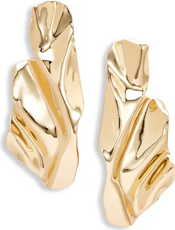 Folded Metal Statement Drop Earrings | Nordstrom