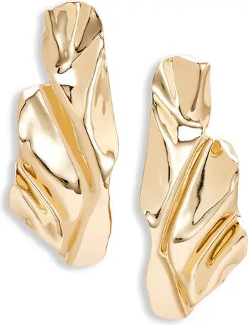 Folded Metal Statement Drop Earrings | Nordstrom