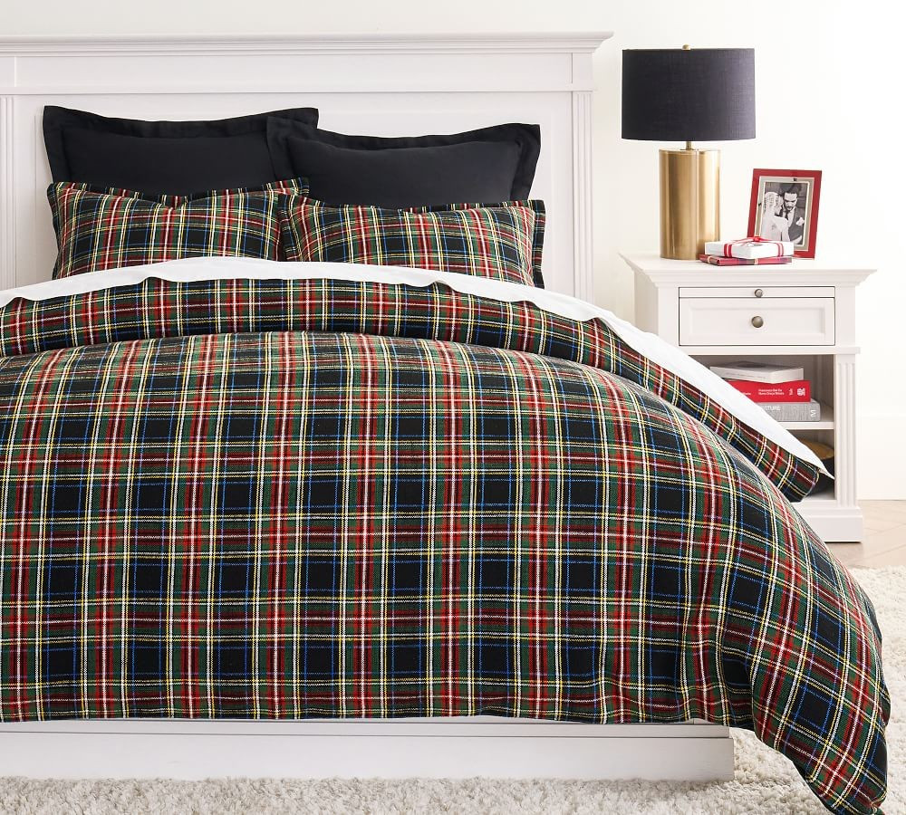 Stewart Plaid Cotton Duvet Cover | Pottery Barn (US)
