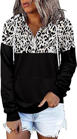 ROSELINLIN Womens Pullover Hoodies Casual Solid Sweatshirts Long Sleeve Shirts with Kangaroo Pock... | Amazon (US)