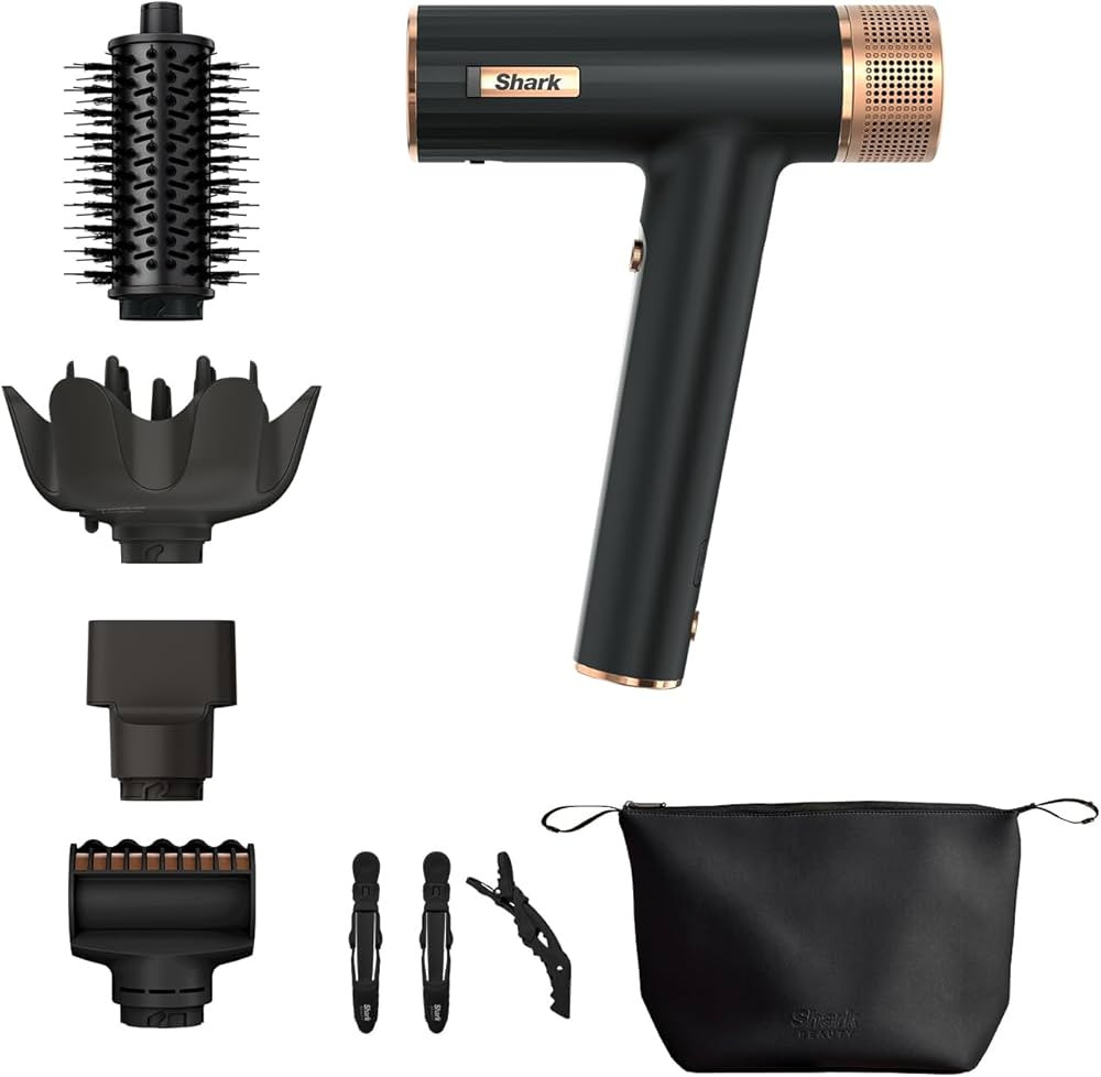 Shark SpeedStyle Ionic Hair Dryer & Styler with RapidGloss Finisher with Storage Bag & Hair Clips... | Amazon (UK)