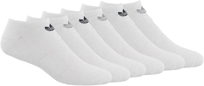 Adidas Originals Women's No Show Socks (Pack of 6) (White/5144790A, Women's Sock size 5-10) | Amazon (US)