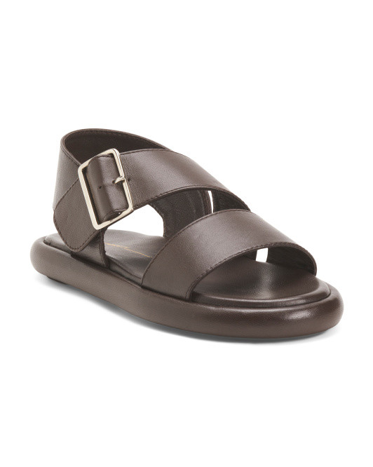 Leather Andrea Flat Sandals | TJ Maxx