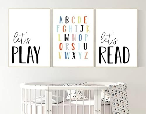 Kids Playroom Wall Art Playroom Wall Decor UNFRAMED, Kids Room Wall Art Prints Playroom Artwork C... | Amazon (US)