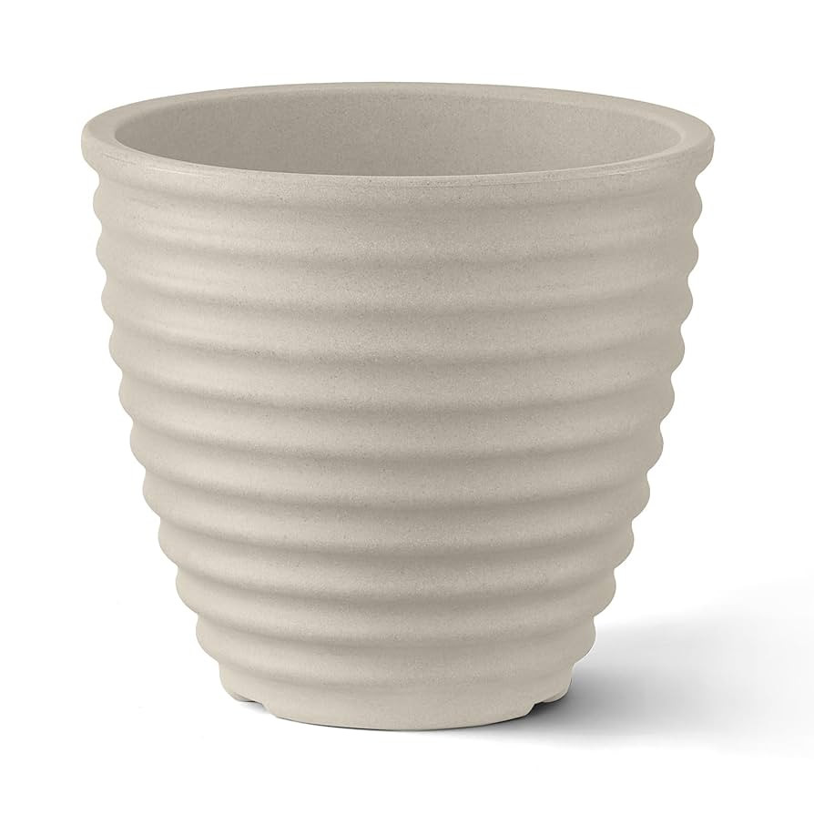 ARBORA 13" Ibiza Polyresin Indoor and Outdoor Planter with Classic Cream Finish - Durable, Weathe... | Amazon (US)