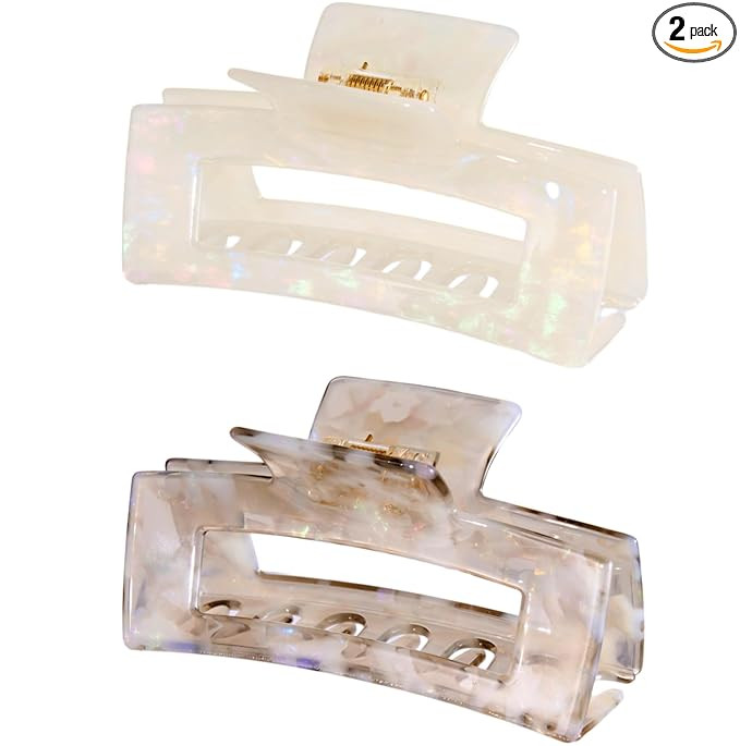 Large Cellulose Acetate Hair Claw, 4.1 Inch Tortoise Shell Claw Clip Banana Clips Hair Claw Clips... | Amazon (US)