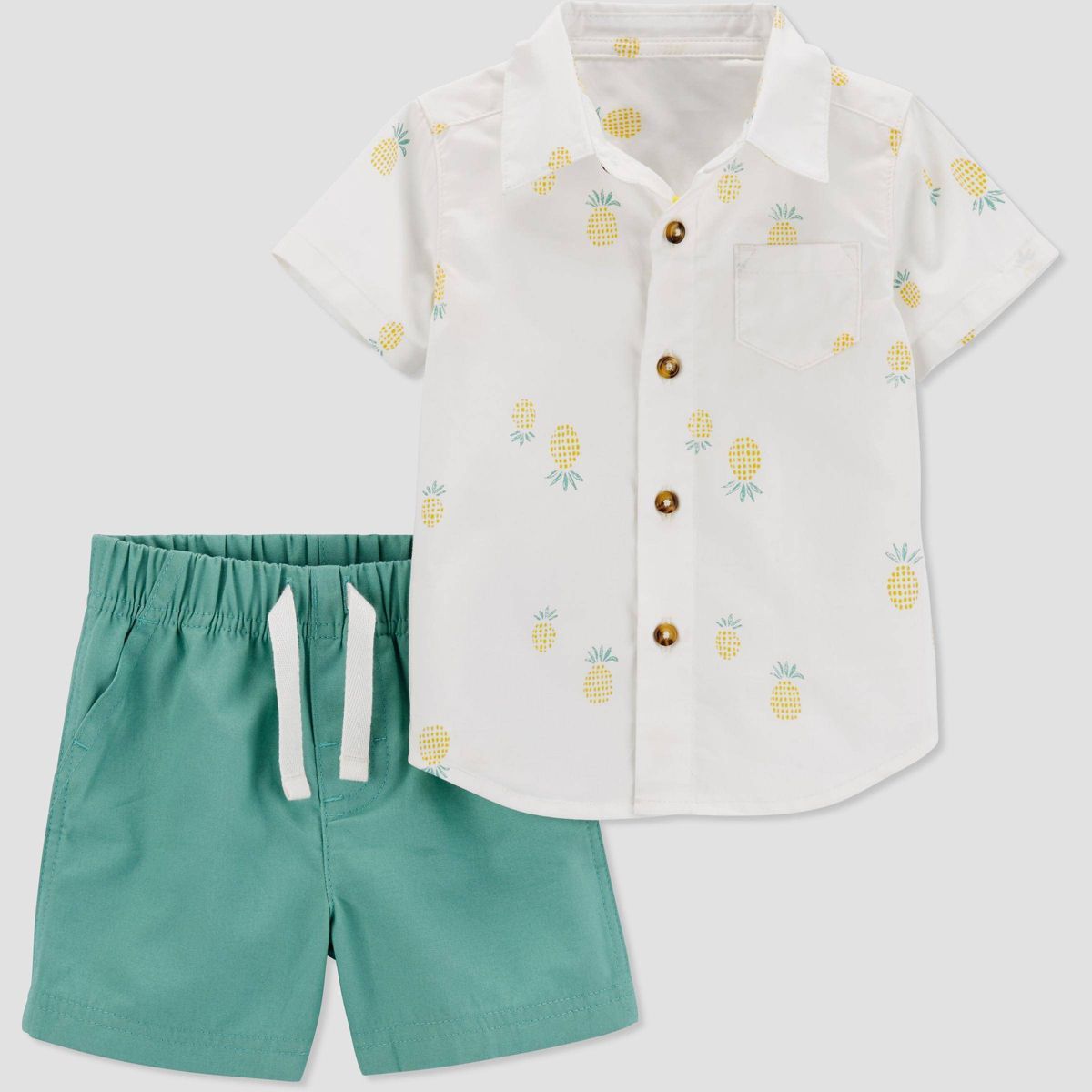 Carter's Just One You® Baby Boys' Pineapple Top & Bottom Set - Green | Target