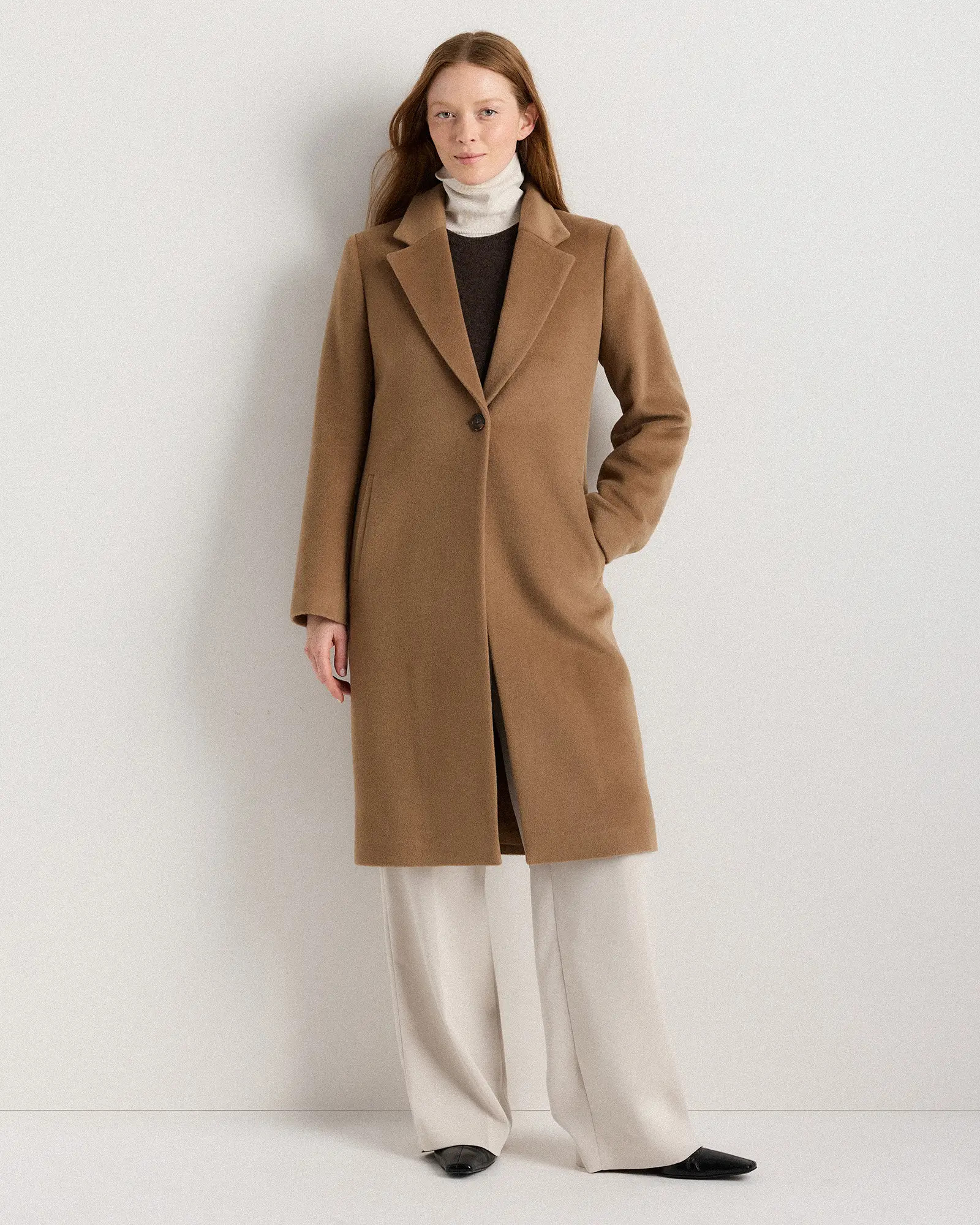 Wool Cashmere Classic Single-Breasted Coat | Quince