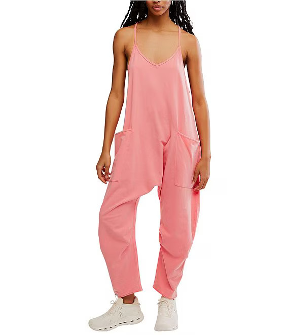 Free People FP Movement Sleeveless Scoop Neck Ankle Length Patch Pocket Hot Shot Onesie | Dillard... | Dillard's