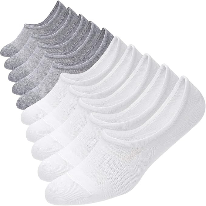 WANDER No Show Socks Cotton Non Slip Low Cut Invisible Loafer Socks Men&Women Boat Liner 6-8/9-11 | Amazon (US)