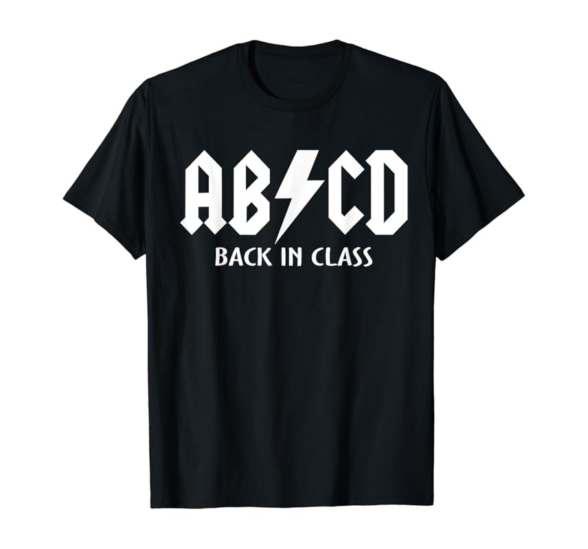 Back In Class ABCD Funny Teacher ABCD Rocks Back To School T-Shirt | Amazon (US)