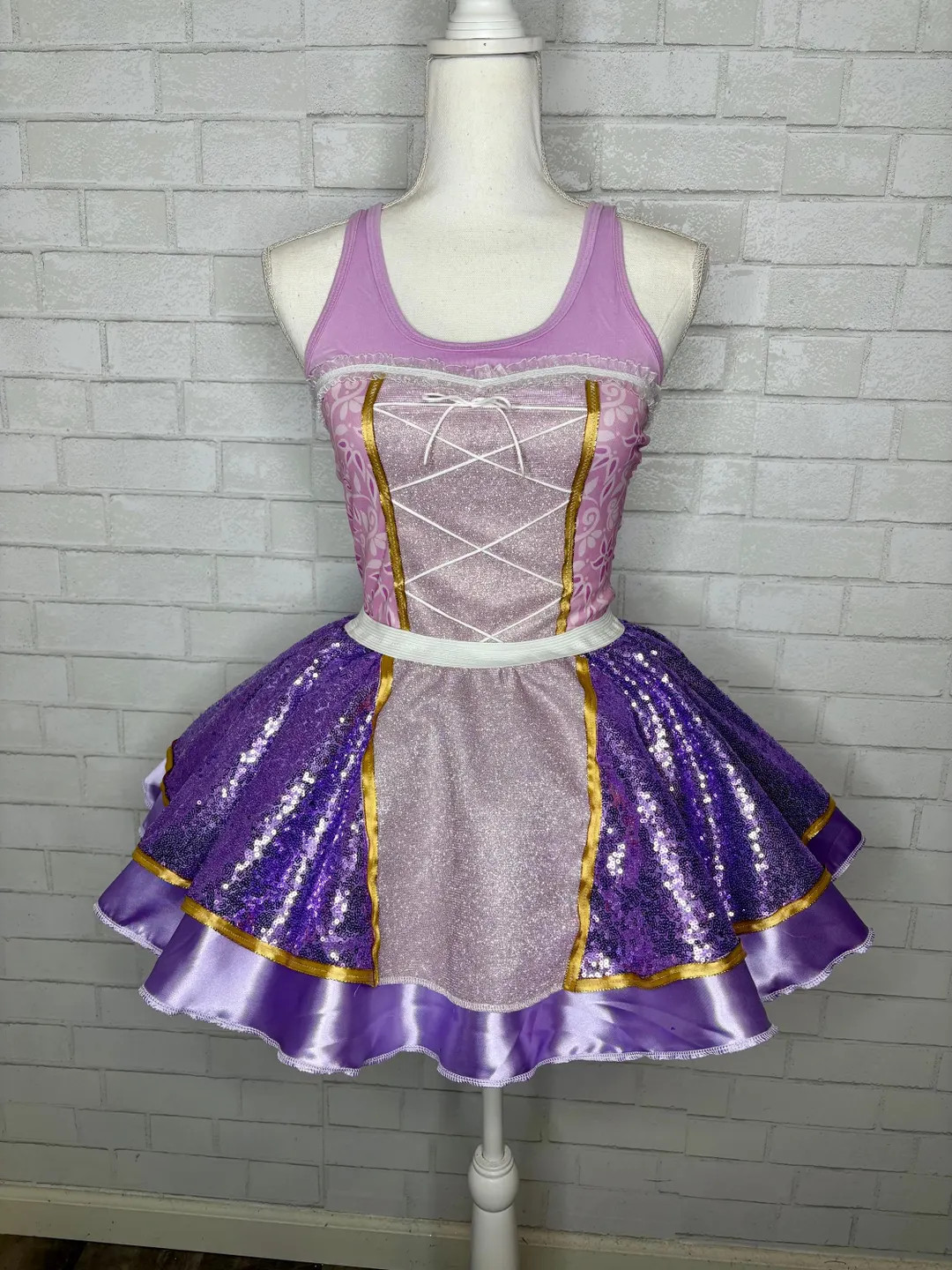 Bling Rapunzel Inspired Running Complete Outfit / skirt / Costume Halloween Pink/Purple | Etsy (US)