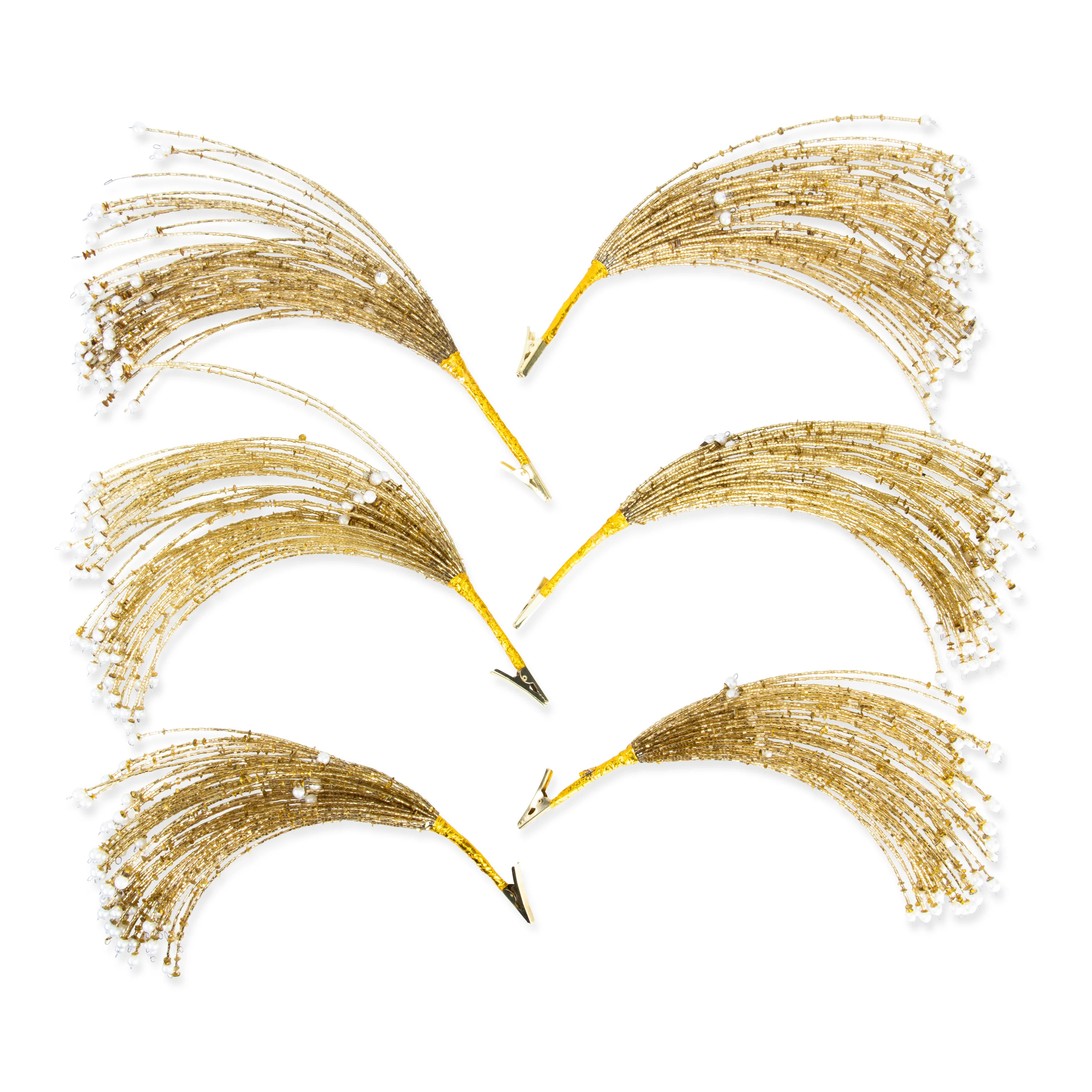 Beaded Burst Clips, Set of 6 | Martha