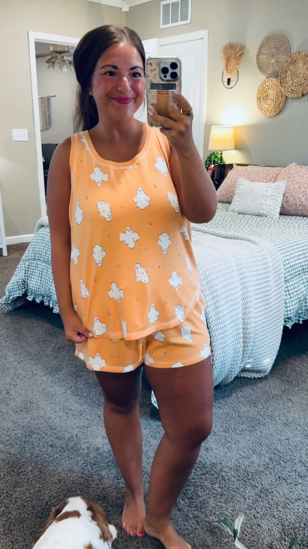 The sweetest little ghosts for spooky season! 👻🧡 This cheerful orange pajama set is only $16.98 at Walmart and perfect for cozy fall nights at home! 🎃🍂✨ These always go fast!!


pajama set: fits true to size // wearing a large 

 