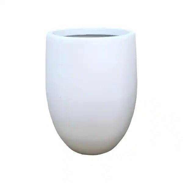 Kante Concrete Outdoor Round Bowl Planter, 21.7 Inch Tall, Pure White | Bed Bath & Beyond