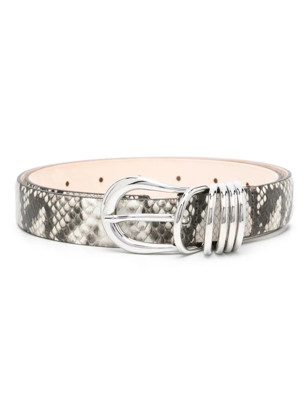 Déhanche Hollyhock snakeskin-effect leather belt - Neutrals | Farfetch Global
