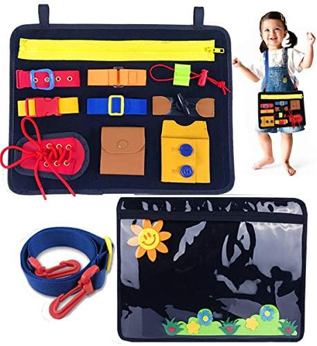 UNGLINGA Busy Board for Toddler Sensory Toys - Basic Skills Activity Board for Fine Motor Skills ... | Amazon (US)