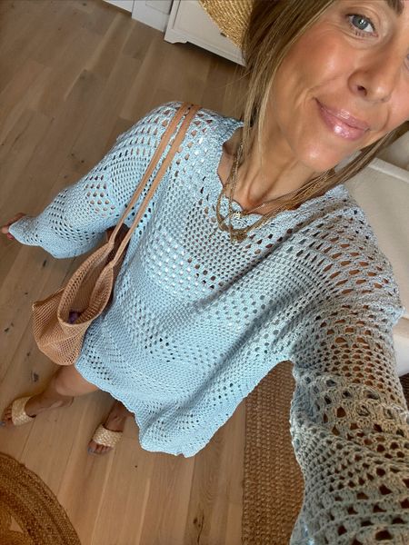 THIS AMAZON COVER-UP!! 😍😍 so happy with this crochet knit coverup. Great quality and comes in tons of colors! 

#LTKxPrimeDay #LTKFind #LTKswim