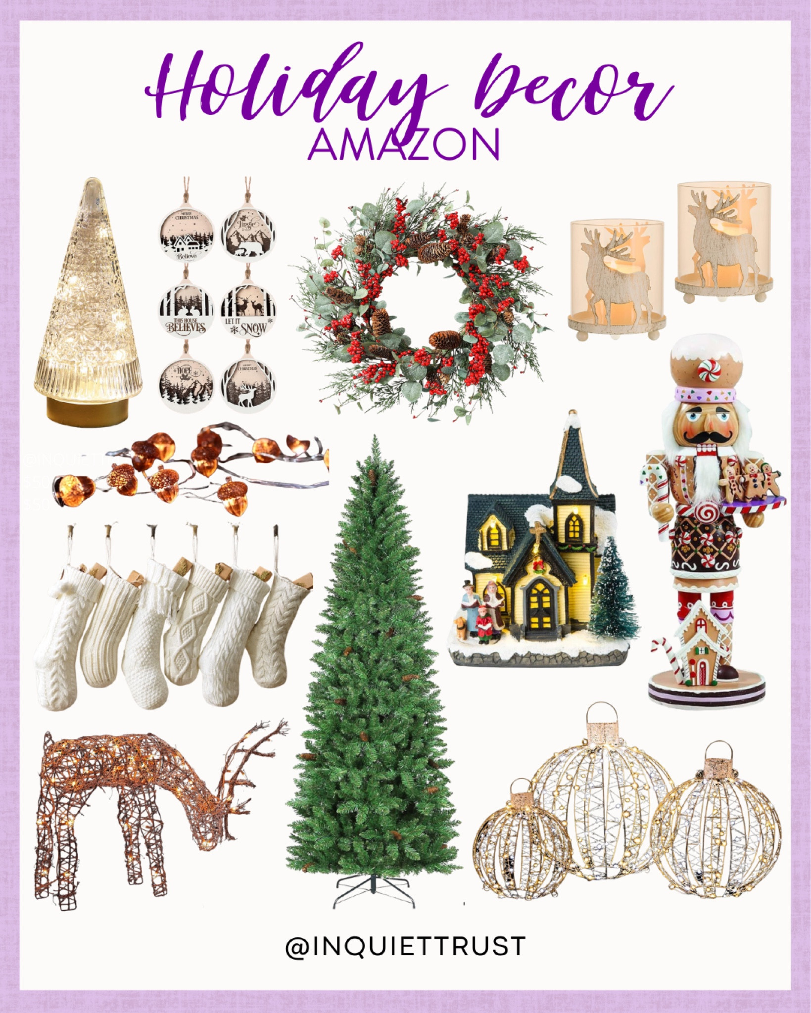 Deck the halls and decorate your home with these festive decor pieces for Christmas from wreaths, ornaments, nutcracker figurines, Christmas trees, and more from Amazon!
#livingroom #affordablefinds #entrywayessentials #holidayhome

#LTKStyleTip #LTKSeasonal #LTKHome