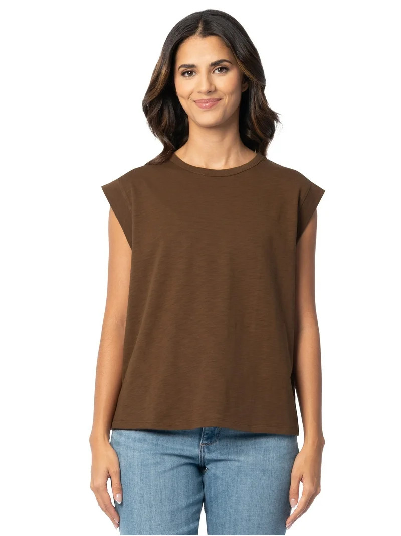 Time & Tru Women's Muscle Tee, Sizes XS-XXXL | Walmart (US)