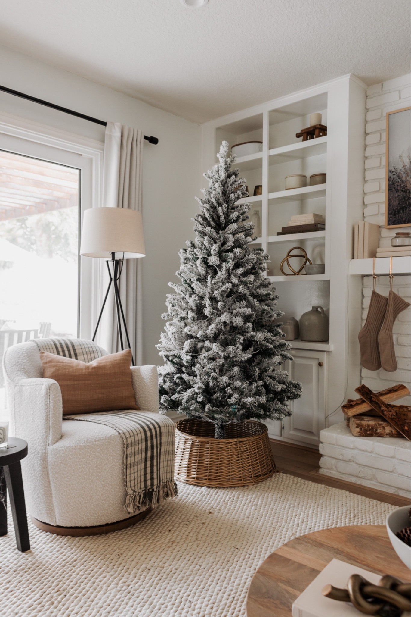 This flocked tree is only $79! This is the 6.5’. Also linking the 7.5’ 

#LTKhome #LTKunder100 #LTKSeasonal