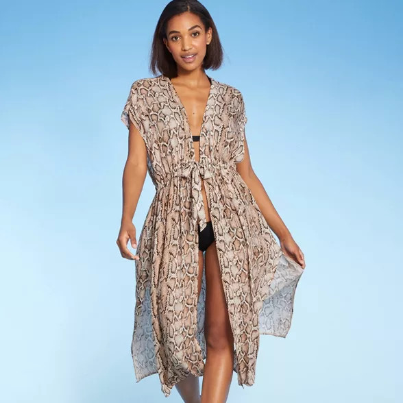 Women's Tie-Front Midi Cover Up Duster - Kona Sol™ | Target