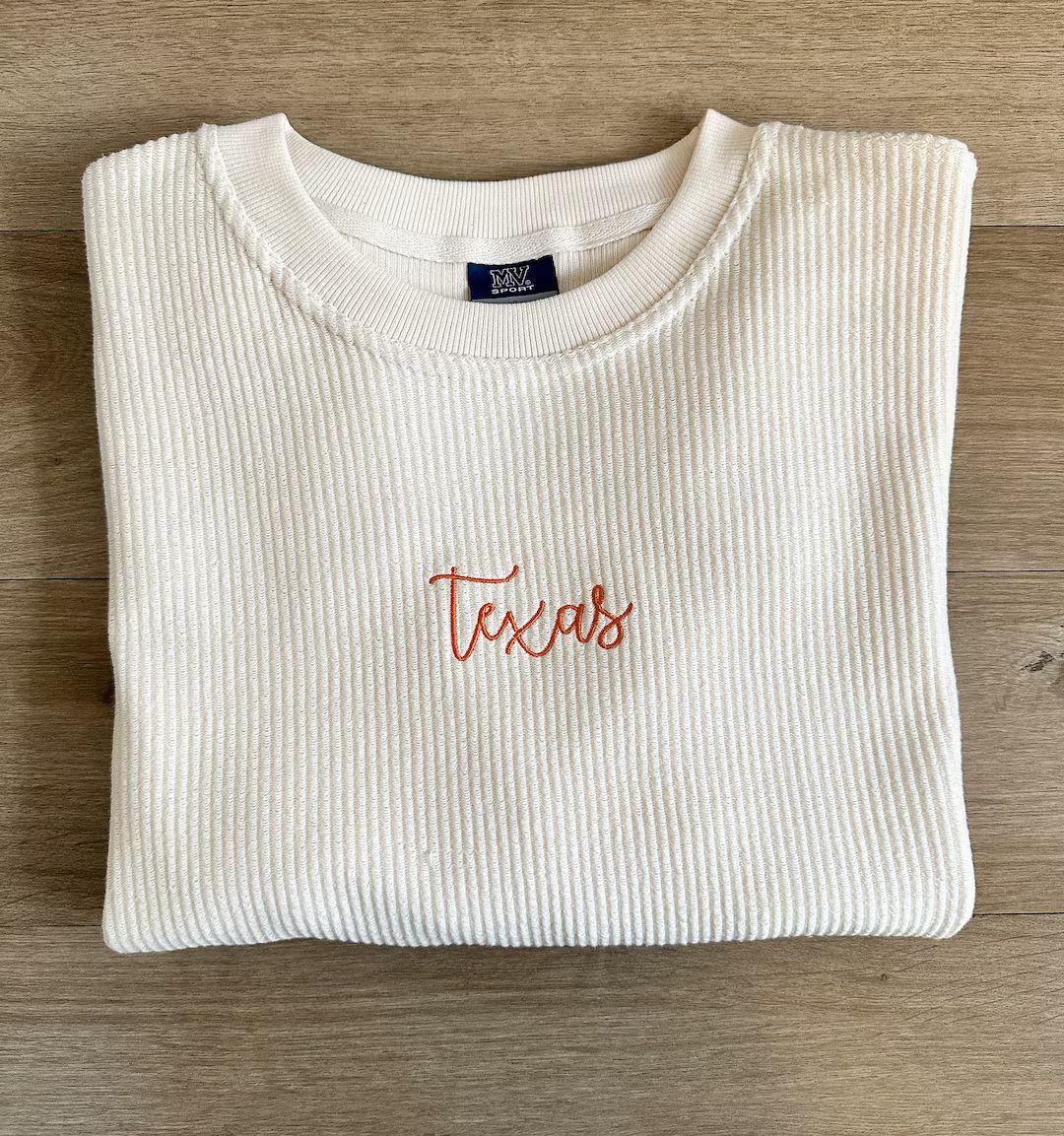 Embroidered Corded Sweatshirt | TEXAS | Unisex Fit | Etsy (US)