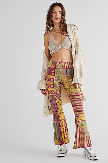 Kaleidoscope Sweater Flare Pants | Free People (Global - UK&FR Excluded)