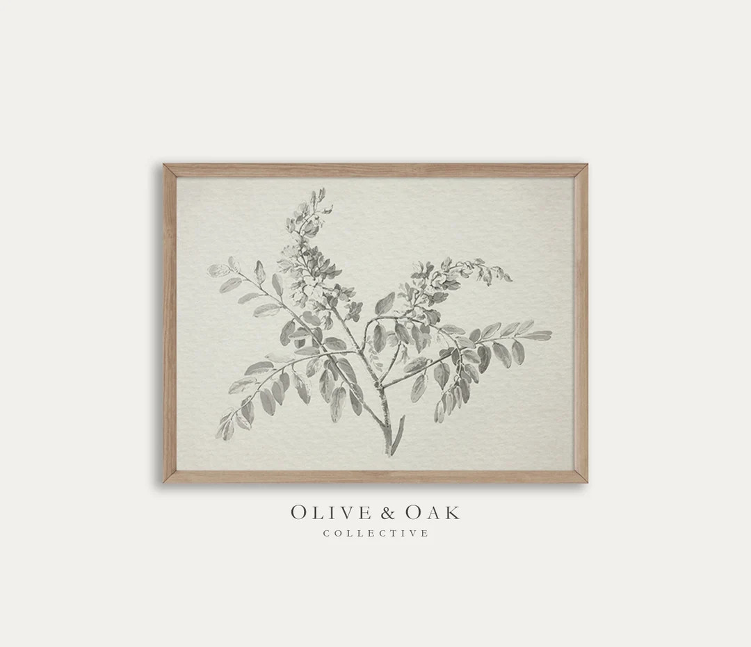 Vintage Botanical Sketch / Antique Branch Drawing PRINTABLE / Rustic Art Print / #278 | Etsy (US)