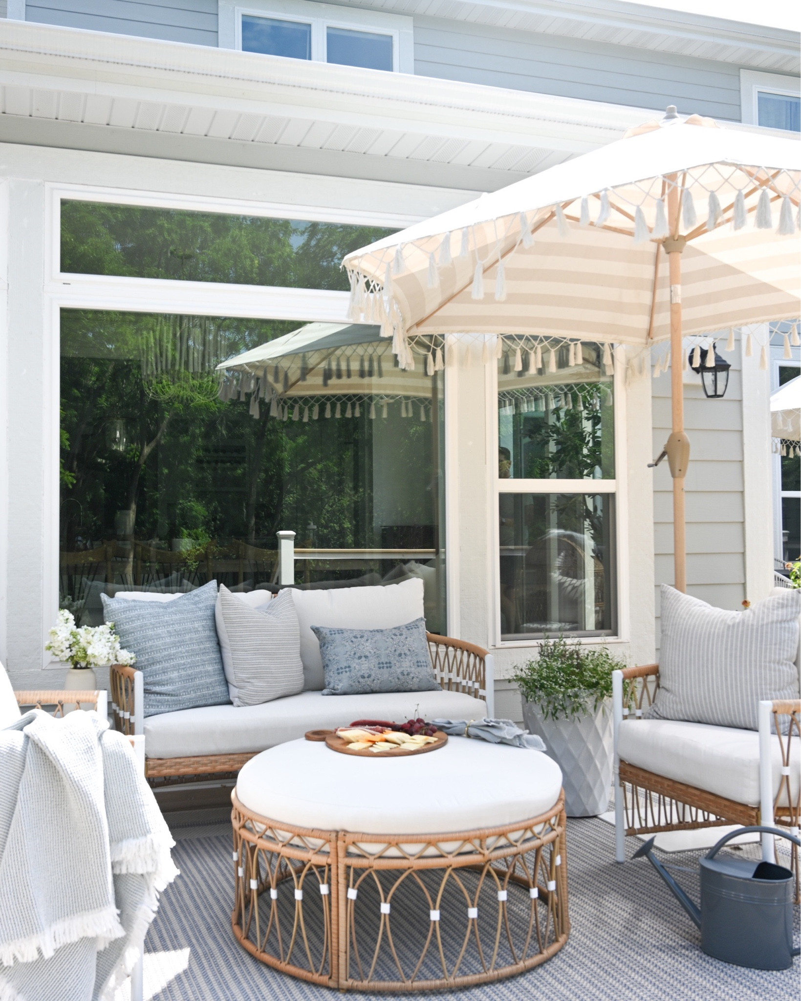 Walmart patio set is back in stock and likely to sell out again! I waited on this set for a couple years and so glad I finally grabbed it last year! It’s a dupe to the designer version and the price is so good! Not only does it look great it’s so comfortable and the quality is excellent! 

#LTKhome #LTKstyletip