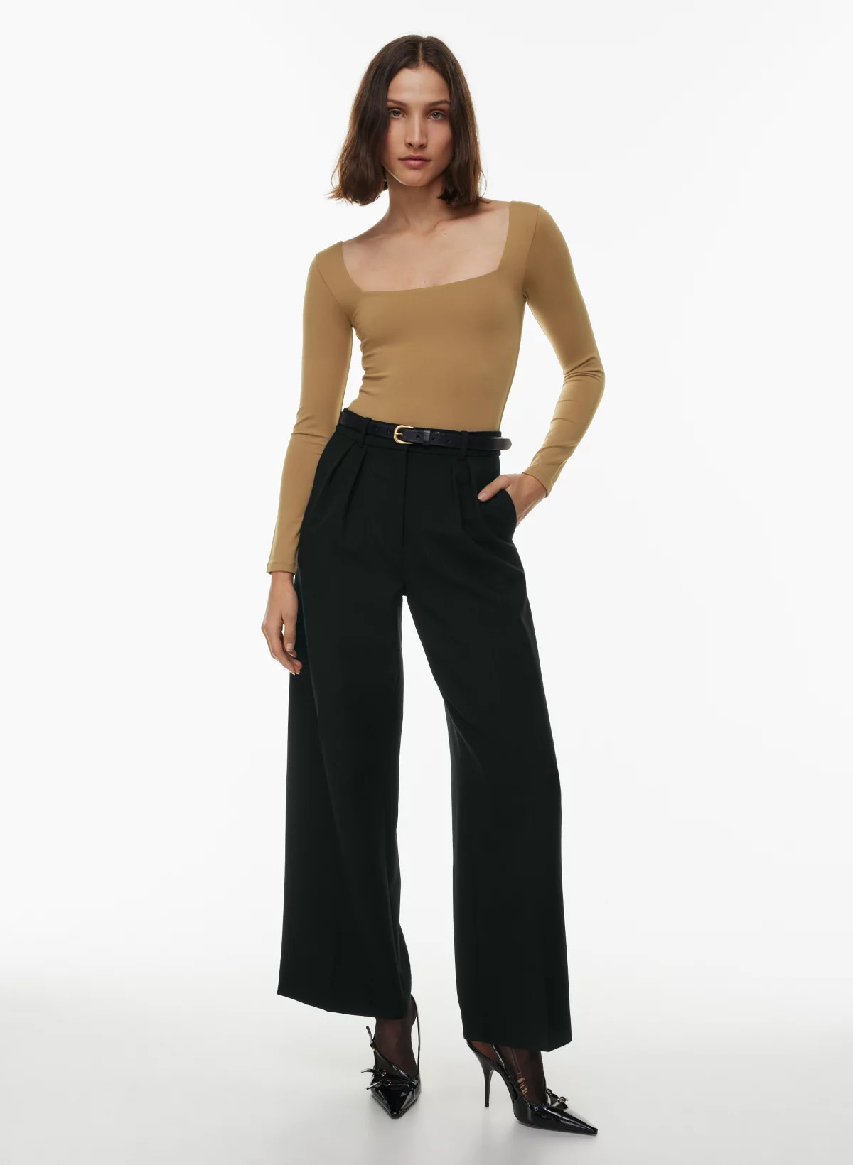 CONTOUR SQUARENECK LONGSLEEVE BODYSUIT | Aritzia