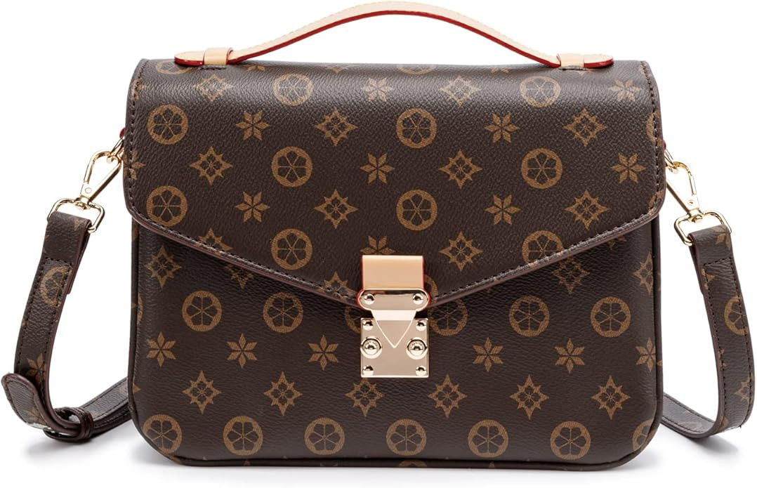 Crossbody Bags for Women Trendy Designer Shoulder Purse Classic Black Leather Handbag Top-handle ... | Amazon (US)