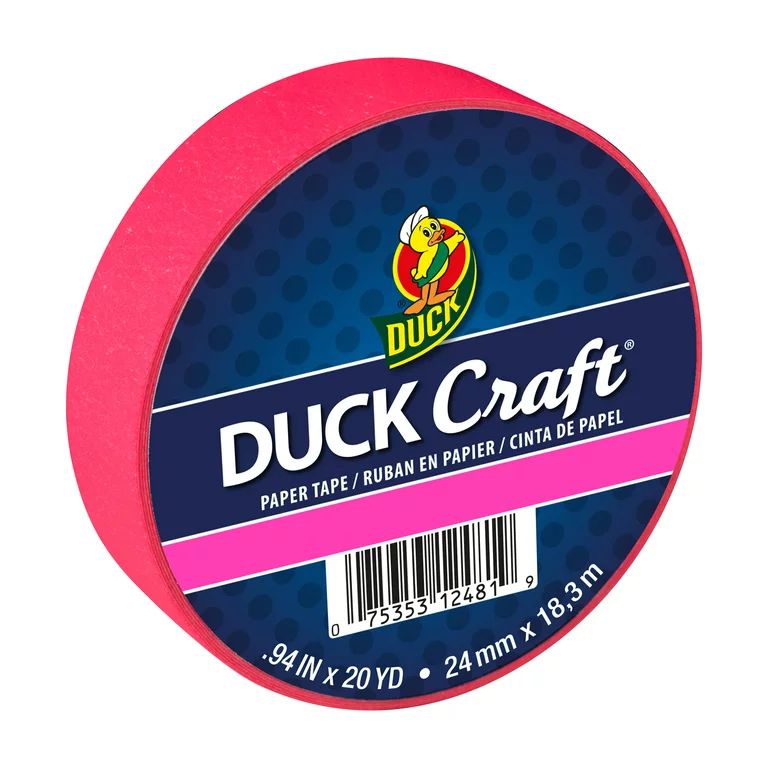 Duck Craft Paper Tapes - Neon Pink, 20 Yards - Walmart.com | Walmart (US)