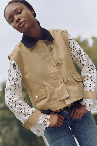 The Clarisse Jacket - Khaki Canvas | Hill House Home US