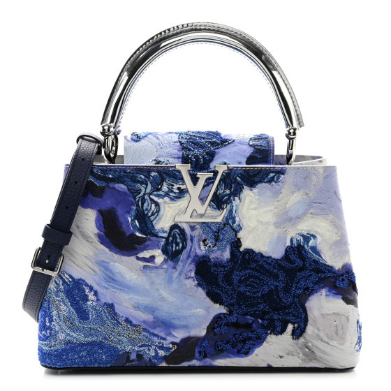 Taurillon Donna Huanca Capucines MM Blue | FASHIONPHILE (US)