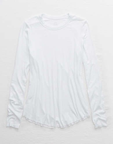 Aerie Ribbed Long Sleeve T-Shirt | American Eagle Outfitters (US & CA)