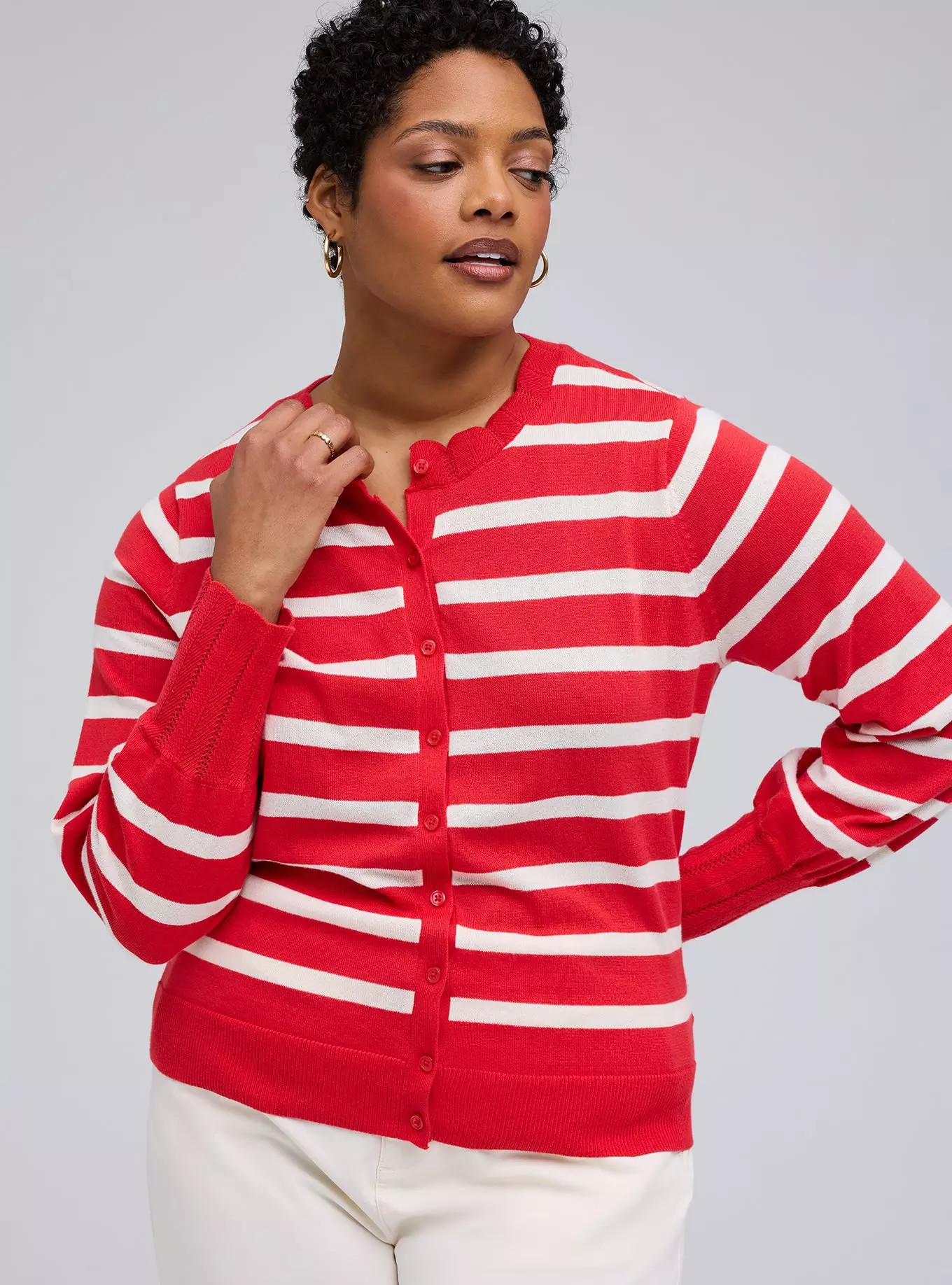 Belle Isle Scalloped Detail Cardigan | Torrid (US & Canada)