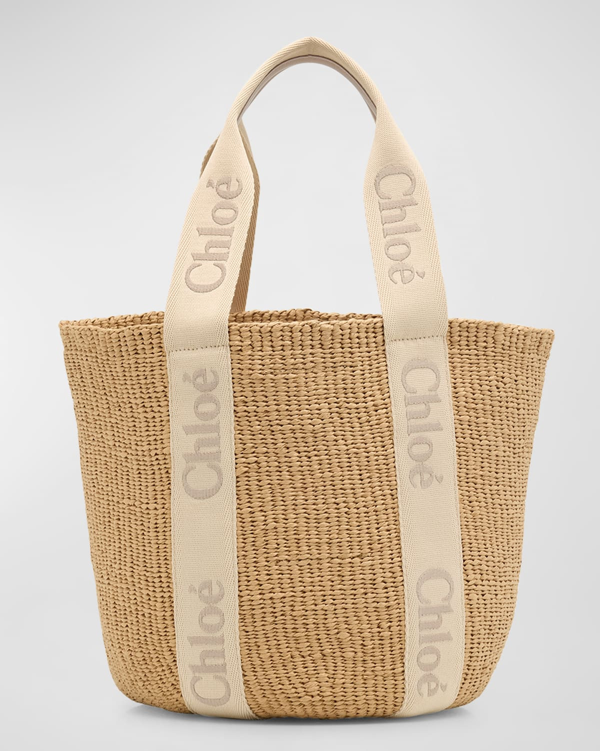 Woody Large Mifuko Basket Bag in Fair Trade Paper Embellished with Linen | Neiman Marcus