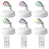 6 Pieces Battery Operated Spotlights Indoor LED Wireless Spotlight Indoor 13 Color up Lights with... | Amazon (US)