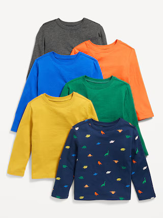 Unisex Long-Sleeve T-Shirt 6-Pack for Toddler | Old Navy (US)