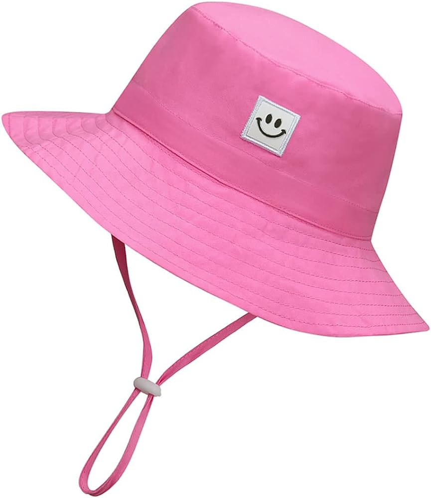 MaxNova Baby Sun Hat Smile Face UPF 50+ Toddler Bucket Hat for Boys Girls 0-7 Years | Amazon (US)