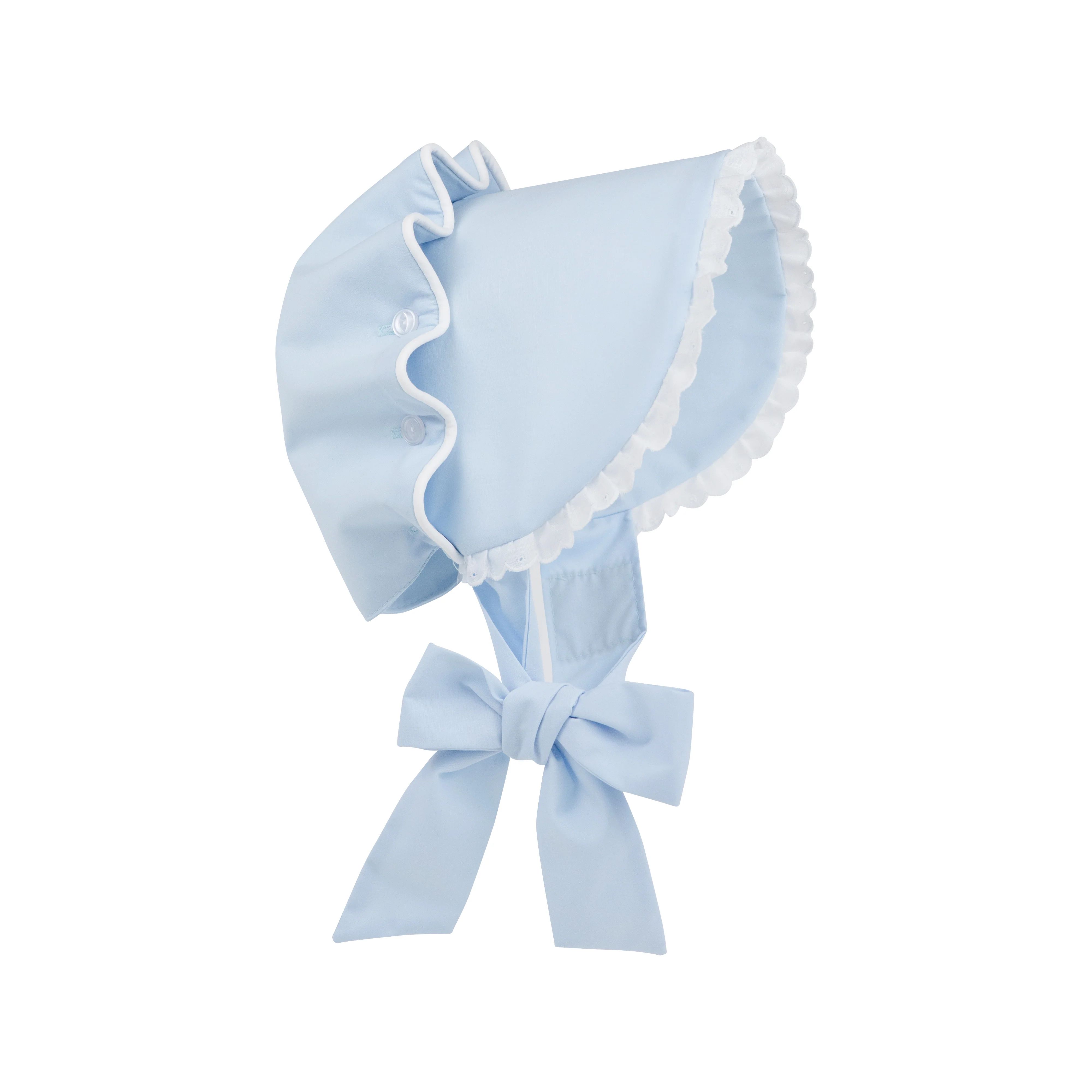 Bellefaire Bonnet - Buckhead Blue with Worth Avenue White Eyelet | The Beaufort Bonnet Company