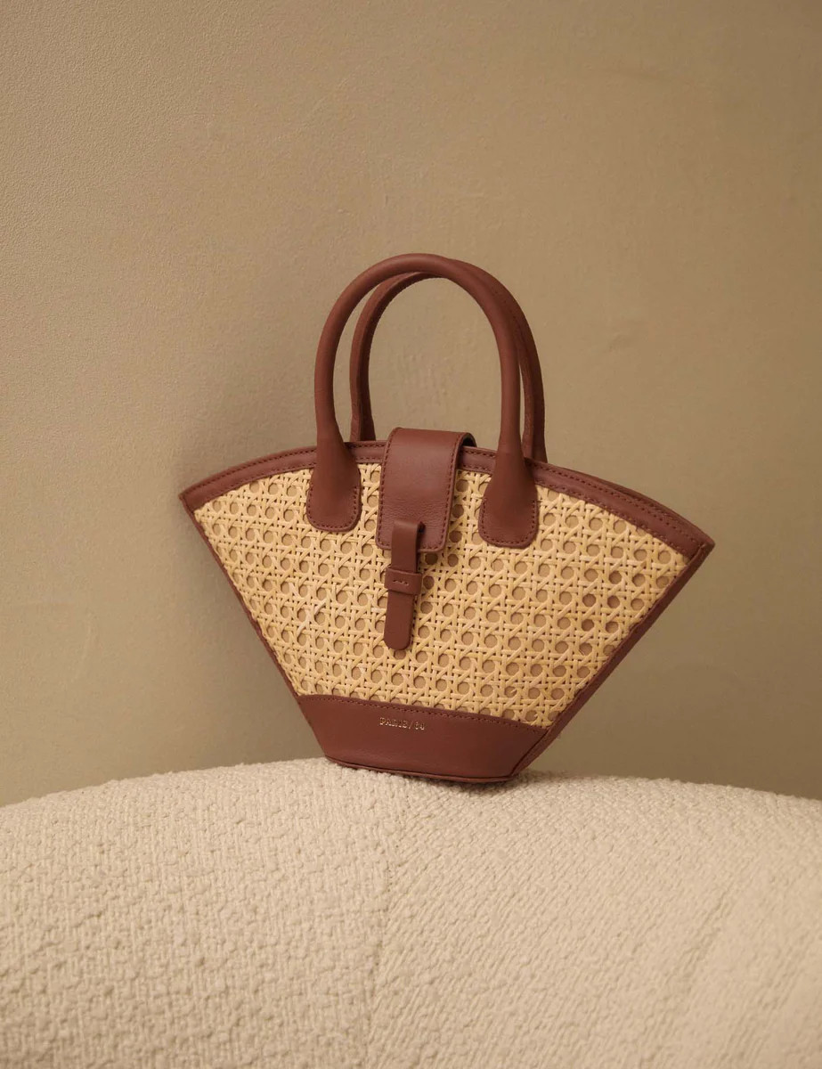 Bolso Mini Lumière Ratán & Chocolate Bag by PARIS/64 | PARIS/64