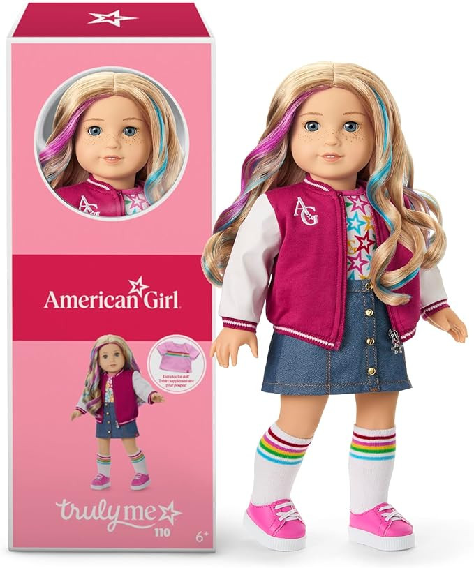 American Girl, Truly Me 18-inch Doll #110 with Blue Eyes, Wavy Blonde Hair, Light Skin with Freck... | Amazon (US)